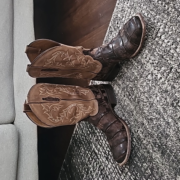 Men's Lucchese Alligator Boots - Picture 3 of 4